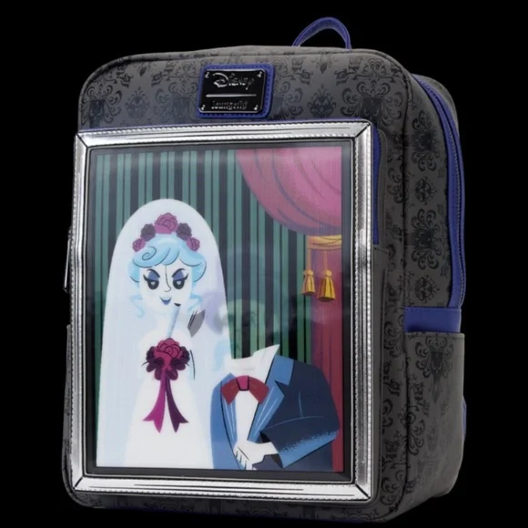 Disney Loungefly Haunted Mansion Black Widow Bride Backpack 🆕 - Picture 6 of 9